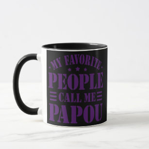 Mens Funny Papou s for Men Cute Father's Day idea Mug