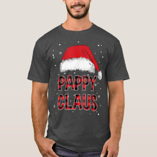 Mens Funny Pappy Claus Red Plaid Christmas Family T-Shirt