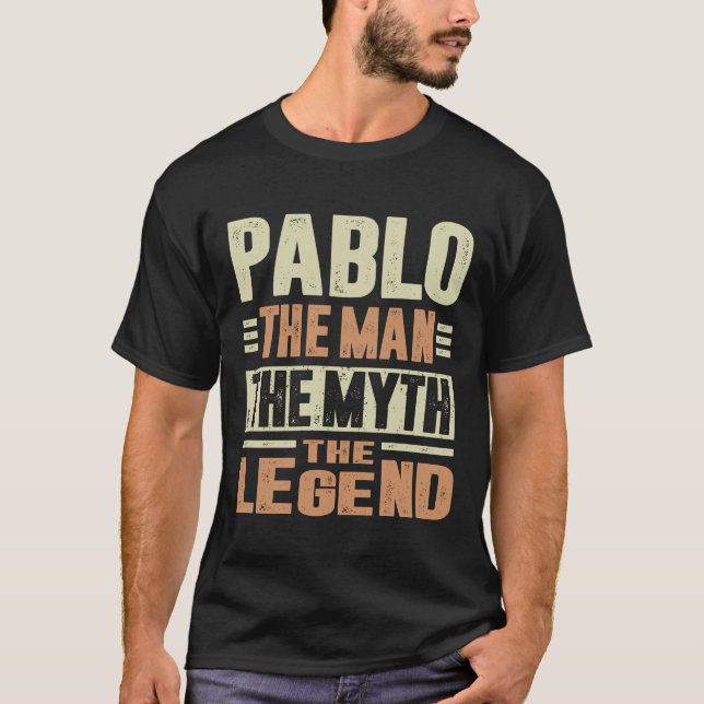 Mens Funny Personalized Name Pablo T-Shirt (Front)