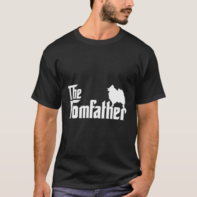 Mens Funny Pomeranian Father Dad The Pom Father Do T-Shirt (Front)
