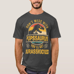 Mens Funny Pops Re Saurus Father's Day Christmas D T-Shirt