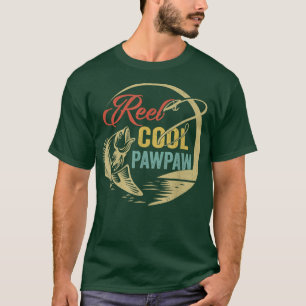 Mens Funny Reel Cool PawPaw Love Fishing T-Shirt