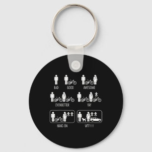 Mens Funny Riding Mtb Mountain Bike Status Keychain