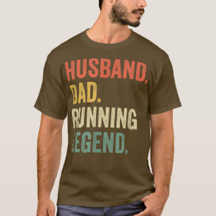 Mens Funny Runner Husband Dad Running Legend Vinta T-Shirt