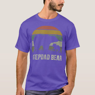 Mens Funny Stepdad Bear Shirts, Cub Kid Fathers Da T-Shirt