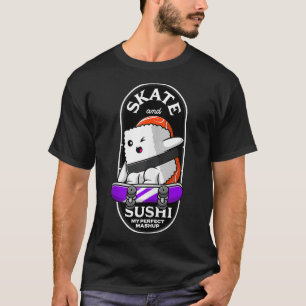 Mens Funny Sushi Skateboarding Skater Fusion Lifes T-Shirt