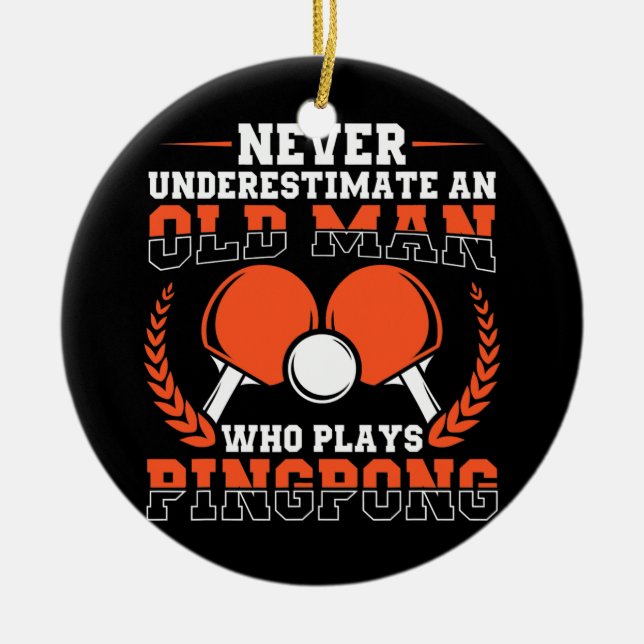 Mens Funny Table Tennis Lover Graphic for Men Ceramic Ornament (Front)