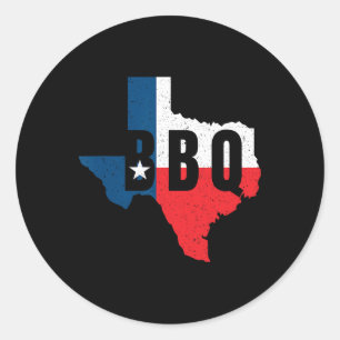 Mens Funny Texas Bbq Grilling Or Smoking Meat Classic Round Sticker