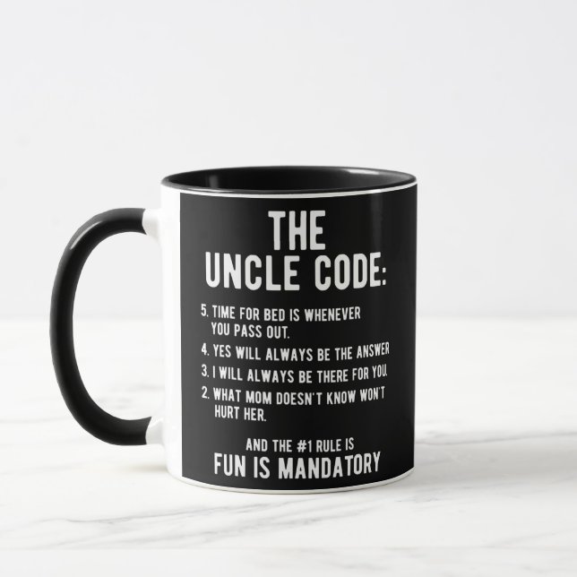 Mens Funny Uncle Gifts From Niece Nephew The Mug (Left)