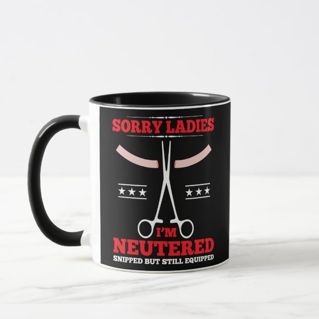 Mens Funny Vasectomy Retired Baby Maker Vasectomy Mug (Left)