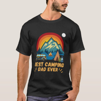 Mens Funny Vintage Best Camping Dad Ever Father'S T-Shirt