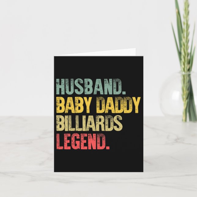 Mens Funny Vintage Husband Ba  Card (Front)