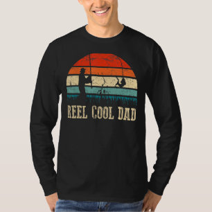 Mens Funny Vintage Reel Cool Dad Fish Fishing Fath T-Shirt