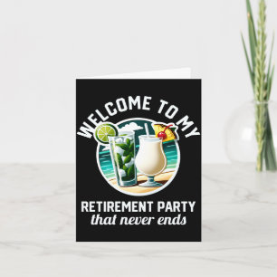Mens funny welcome to retirement party vacation card