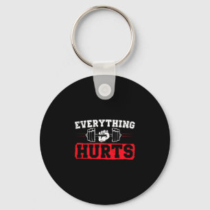 Mens funny workout saying bodybuilding lovers keychain