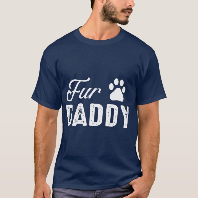 Mens Fur Daddy Cool  for Dog Lovers T-Shirt (Front)