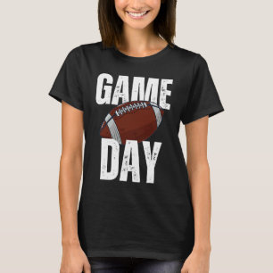 Mens Game Day Football Fantasy Rugby Ball Soccer T-Shirt