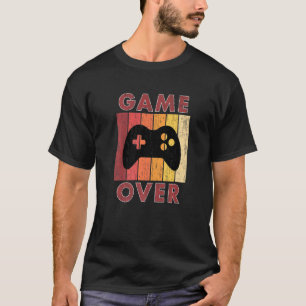 Mens Game Over Vintage Groom Bachelor Party T-Shirt