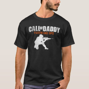 Mens Gamer Dad Call of Daddy Parenting Ops Funny F T-Shirt