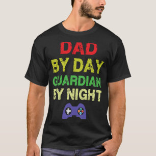 Mens Gamer Dad Dad by Day Guardian By Night Gamin T-Shirt