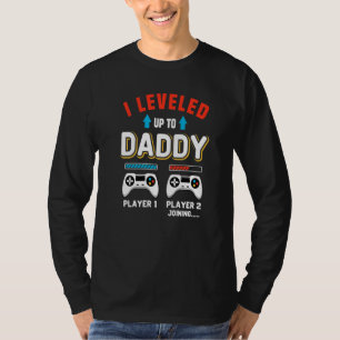 Mens Gamer Dad Offspring Joystick Level Up To Dadd T-Shirt