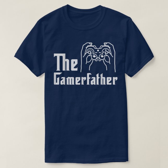 Mens Gamer Dad Video Game Player Computer Games Fa T-Shirt (Design Front)