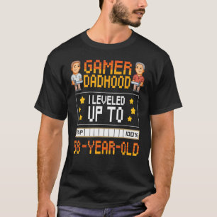 Mens Gamer Dadhood Levelled Up To 58 Year Old 58th T-Shirt