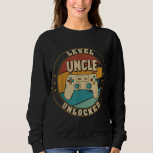 Mens Gamer New Uncle Dad Mom Baby Announcement Pre Sweatshirt