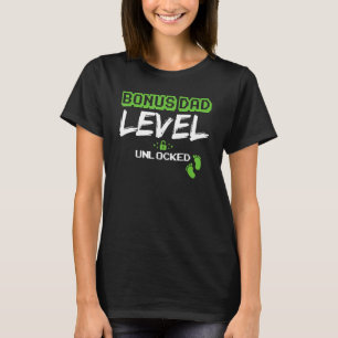 Mens Gaming Bonus Dad Level Unlocked Levelled Up D T-Shirt