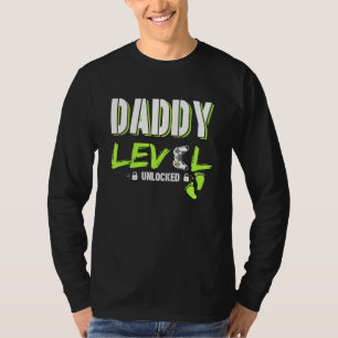 Mens Gaming Daddy Level Unlocked Gamer Levelled Up T-Shirt