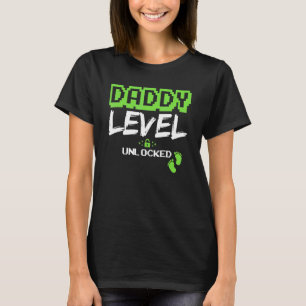 Mens Gaming Daddy Level Unlocked Levelled Up To Da T-Shirt