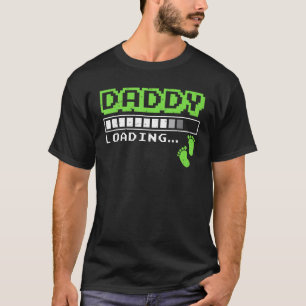 Mens Gaming Daddy Loading Levelled Up To Dad Unloc T-Shirt