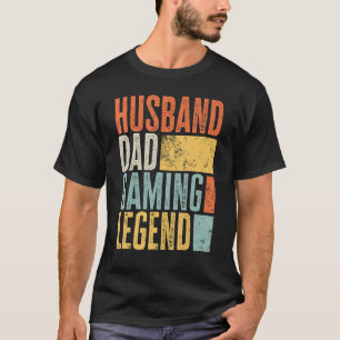 Mens Gaming Husband Dad Legendary Father Best Retr T-Shirt