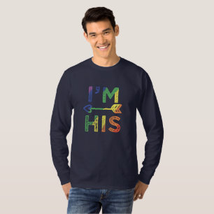 Mens Gay Couple Matching I'm His LGBT Pride T-Shirt