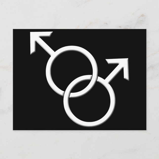 Men's Gay Pride Postcards Same-Sex Love Cards