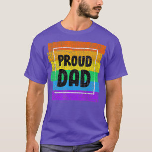Mens Gay Pride Proud Dad Father Partner LGBTQ T-Shirt