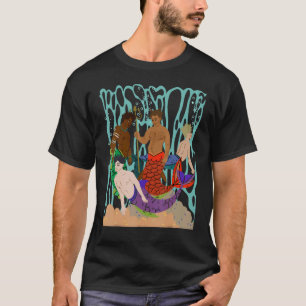 Mens Gay Theme Mermen Four Handsome Ethnic Merman  T-Shirt