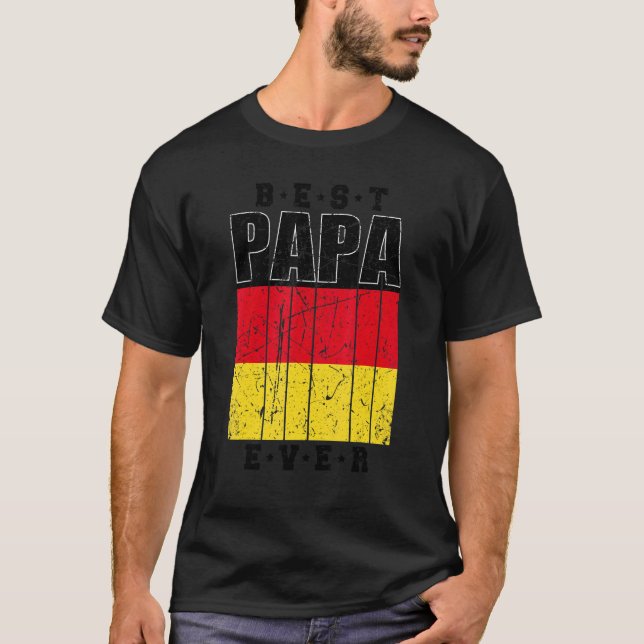 Mens German Dad Fathers Day Germany Flag Retro Ger T-Shirt (Front)