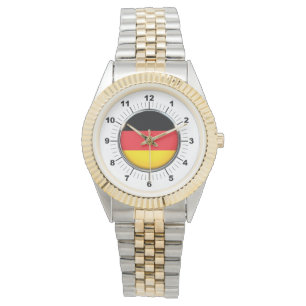 Men's German Flag Two-Tone Bracelet Watch