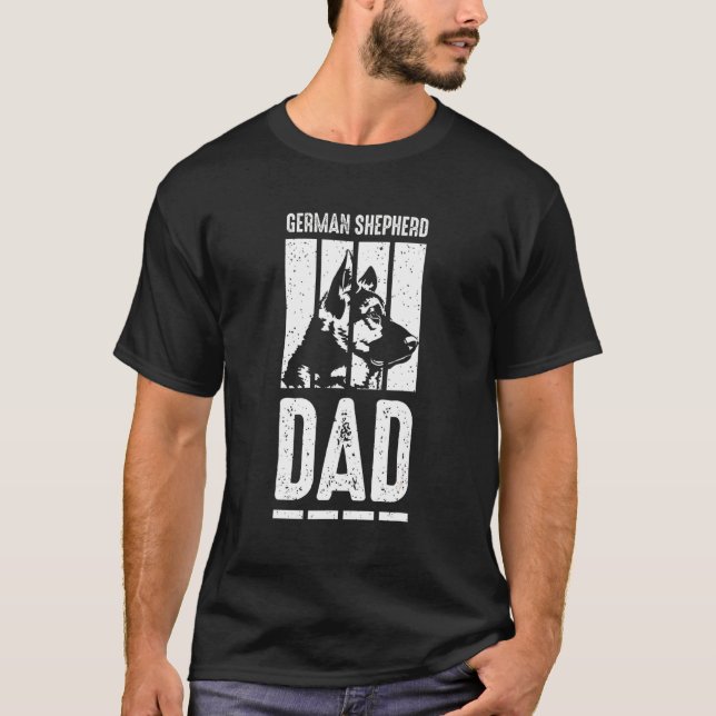 Mens German Shepherd Dad 3 T-Shirt (Front)
