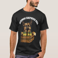 Mens German Shepherd Dad Beer Drinking Dog Dad