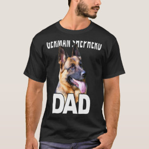 Mens German Shepherd Dad Funny Face Head Portrait T-Shirt