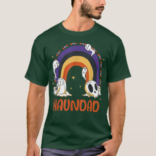 Mens Ghost Papa Dad Funny Rainbow Haunted Costume T-Shirt
