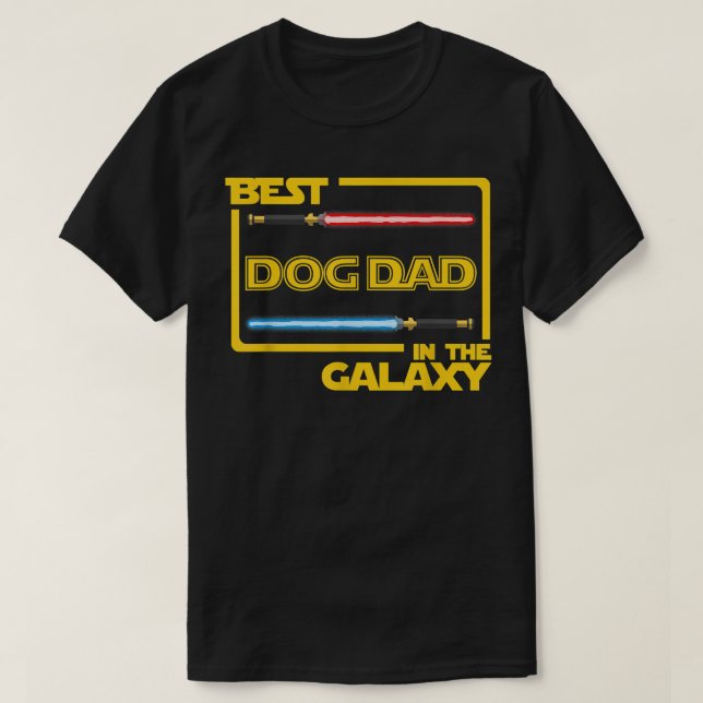 Mens Gift Best Dog Dad in the Galay Funny Dog  T-Shirt (Design Front)