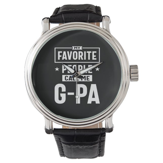 Mens Gift My Favourite People Call Me G-Pa Watch (Front)