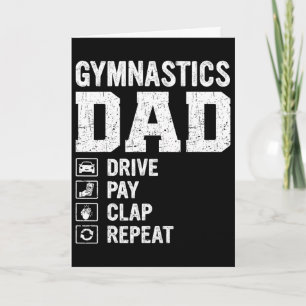 Mens Gifts For Fathers Day Gymnastics Dad Drive Pa Card
