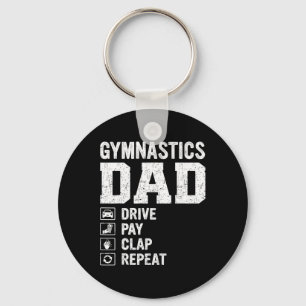 Mens Gifts For Fathers Day Gymnastics Dad Drive Pa Keychain
