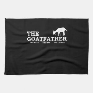 Mens Goat Far Pet Lover Fars Day Kitchen Towel