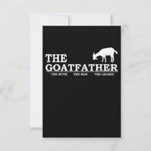 Mens Goat Far Pet Lover Fars Day RSVP Card