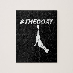 Mens Goat Greatest Of All Time Basketball Jigsaw Puzzle